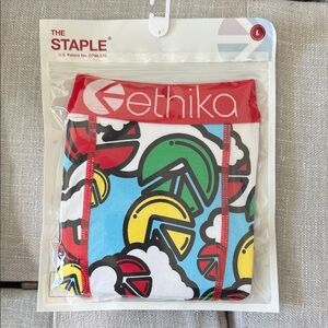 Ethika Red and Blue Graphic Boxer Briefs
